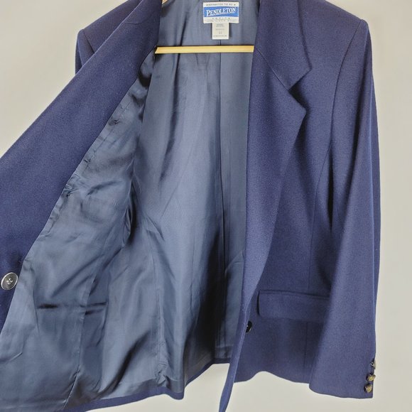 Pendleton blazer 100% Wool Navy Double breasted jacket 10 - Picture 5 of 6